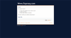 Desktop Screenshot of fixproxy.com